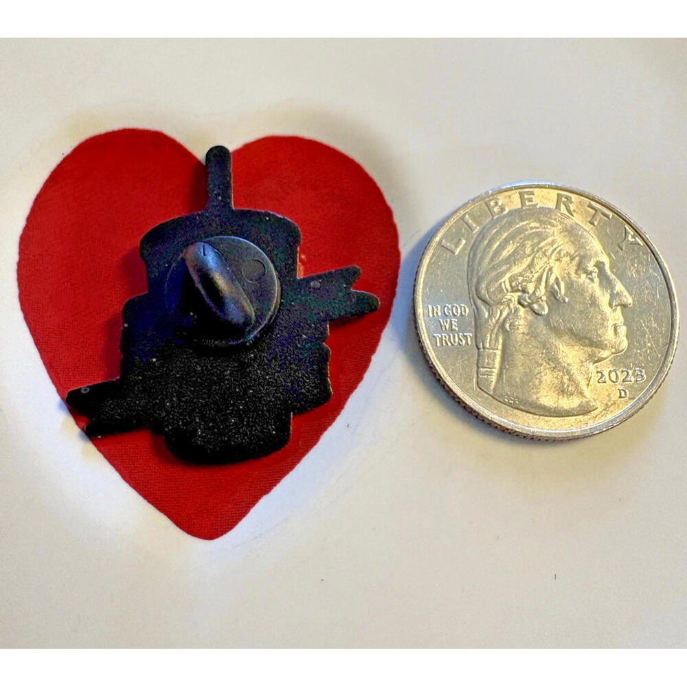 “Cold Like My Heart” Iced Coffee Enamel Pin -Wear Your Caffeine Fashion/Jewelry - Picture 3 of 4